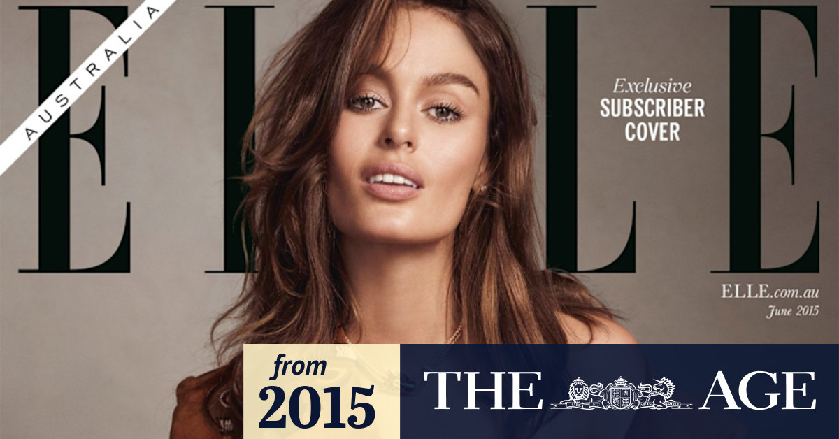 Nicole Trunfio photographed breastfeeding on Elle Australia cover